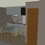 八尾新築一戸建て リビングからみたキッチン 八尾新築一戸建て リビングからみたキッチン