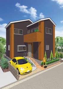 八尾市新築一戸建て 完成パース 東山本新町
